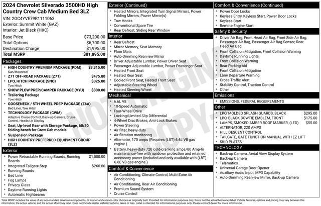 2024 Chevrolet Silverado 3500 HD High Country